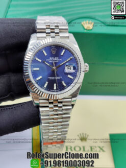 rolex datejust blue dial jubilee bracelet replica watch