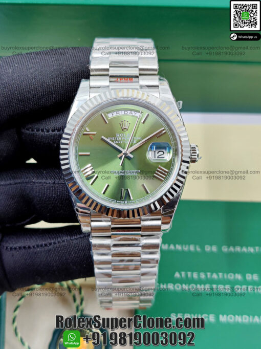 rolex daydate green dial replica watch