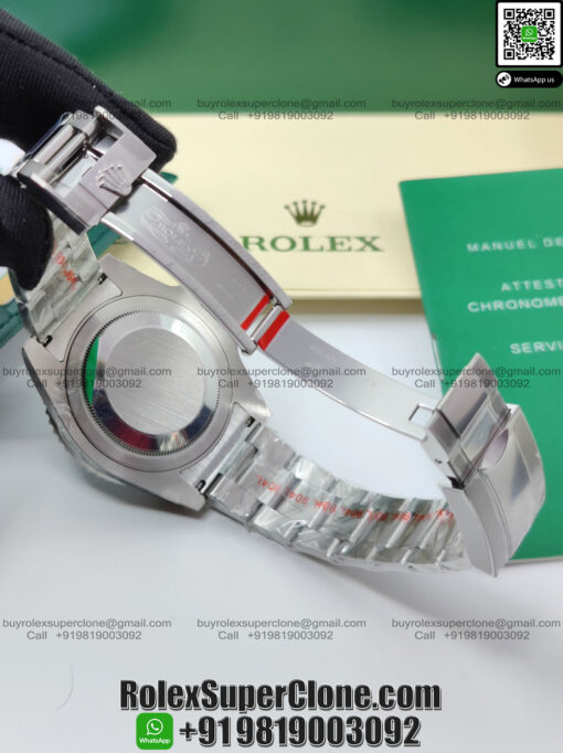 rolex gmt master 2 black dial steel bracelet super clone replica