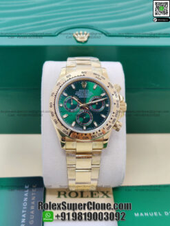 rolex daytona green dial gold replica watch