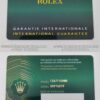 Rolex Guarantee Card with Matching MODEL / SERIAL Number Printed According To Your Choice