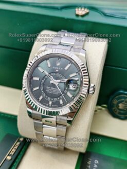 rolex sky dweller green dial oyster bracelet
