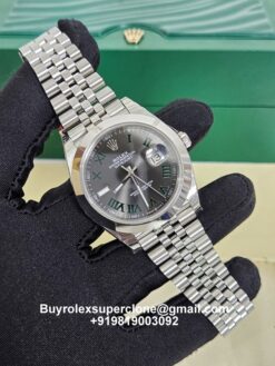 Rolex Datejust Wimbledon smooth bezel jubilee bracelet