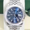 Rolex Datejust blue dial smooth bezel jubilee bracelet