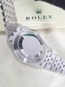 Rolex Datejust green ombre dial back case