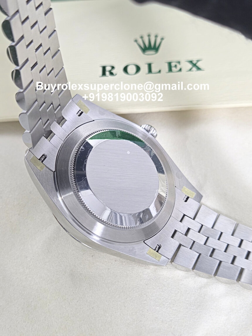 Rolex Datejust green ombre dial back case
