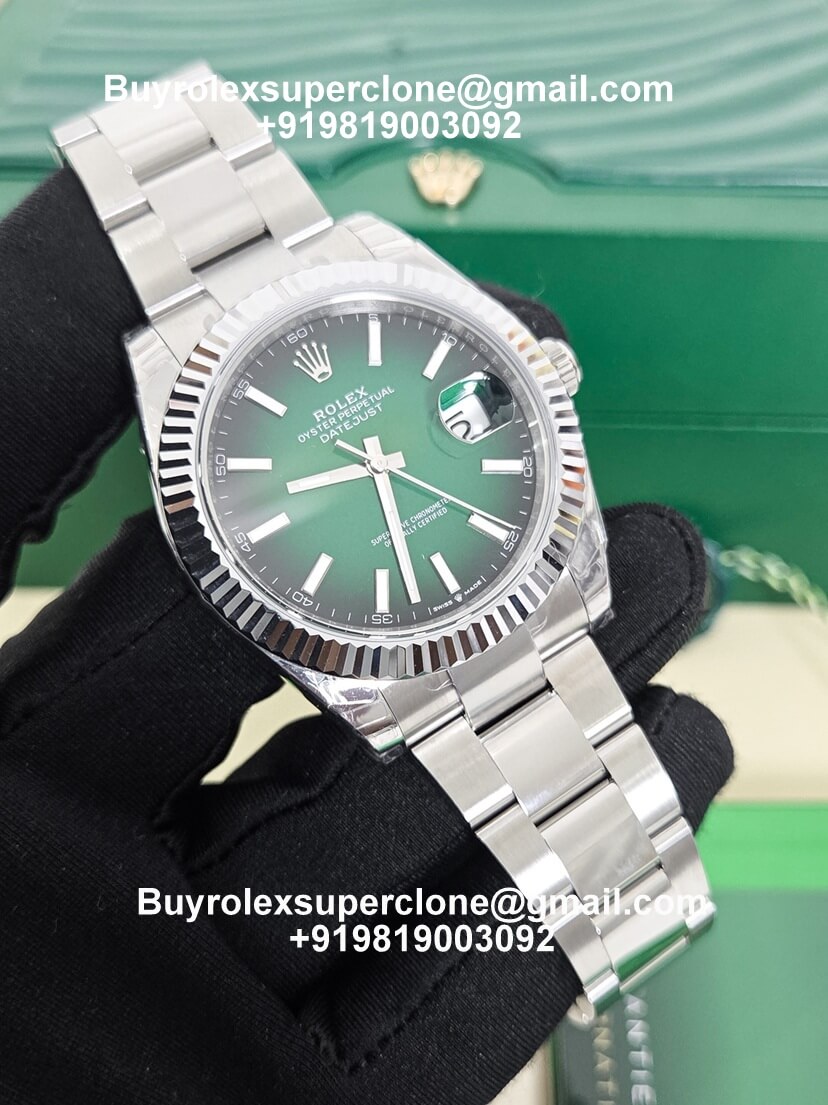 Rolex Datejust green ombre dial super clone watch