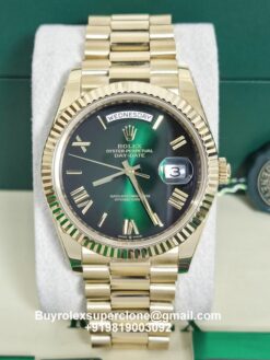 rolex day date green ombre dial weighted