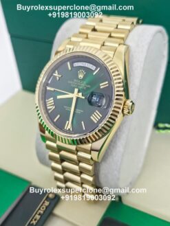 Rolex day date 40 green ombre dial clone