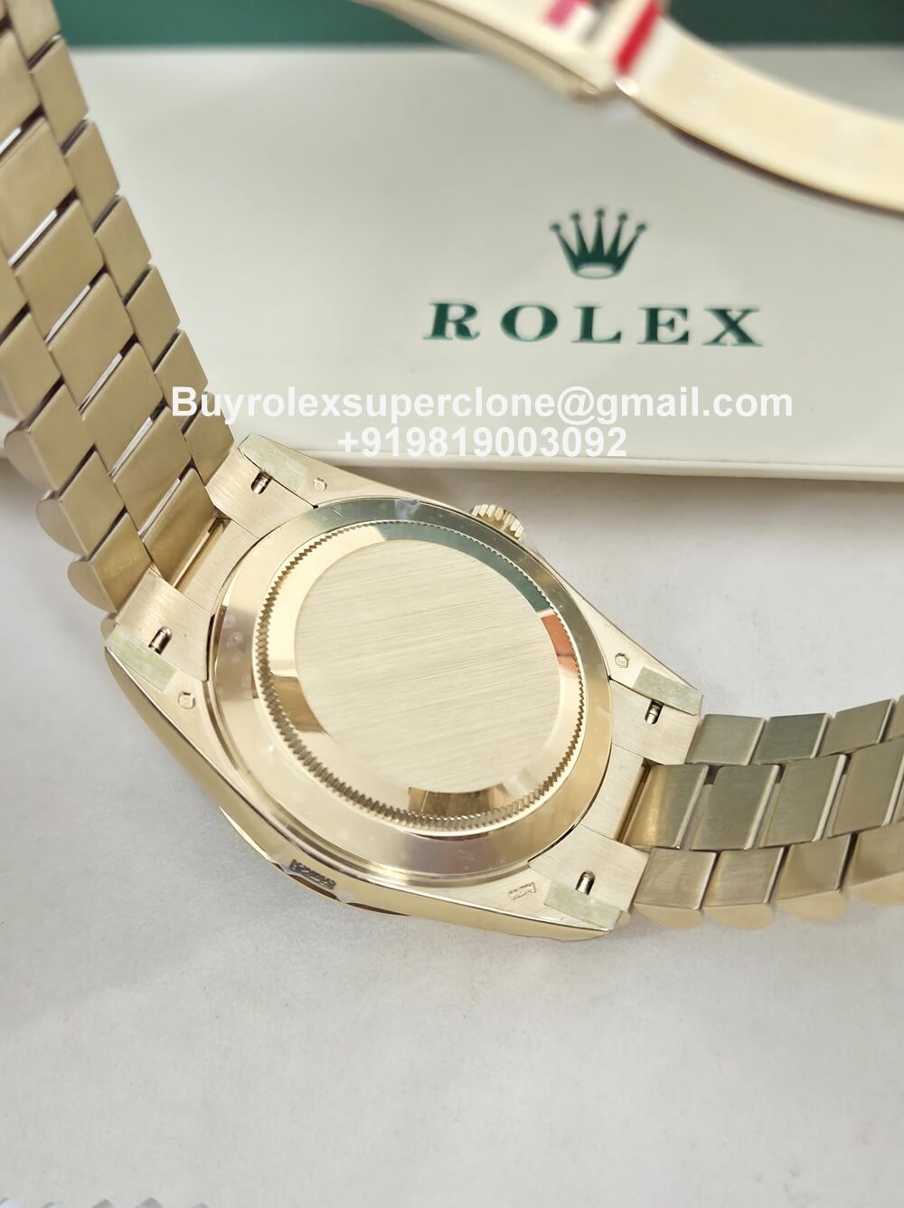Rolex day date green ombre dial gold president bracelet