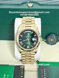 Rolex day date green ombre dial super clone watch