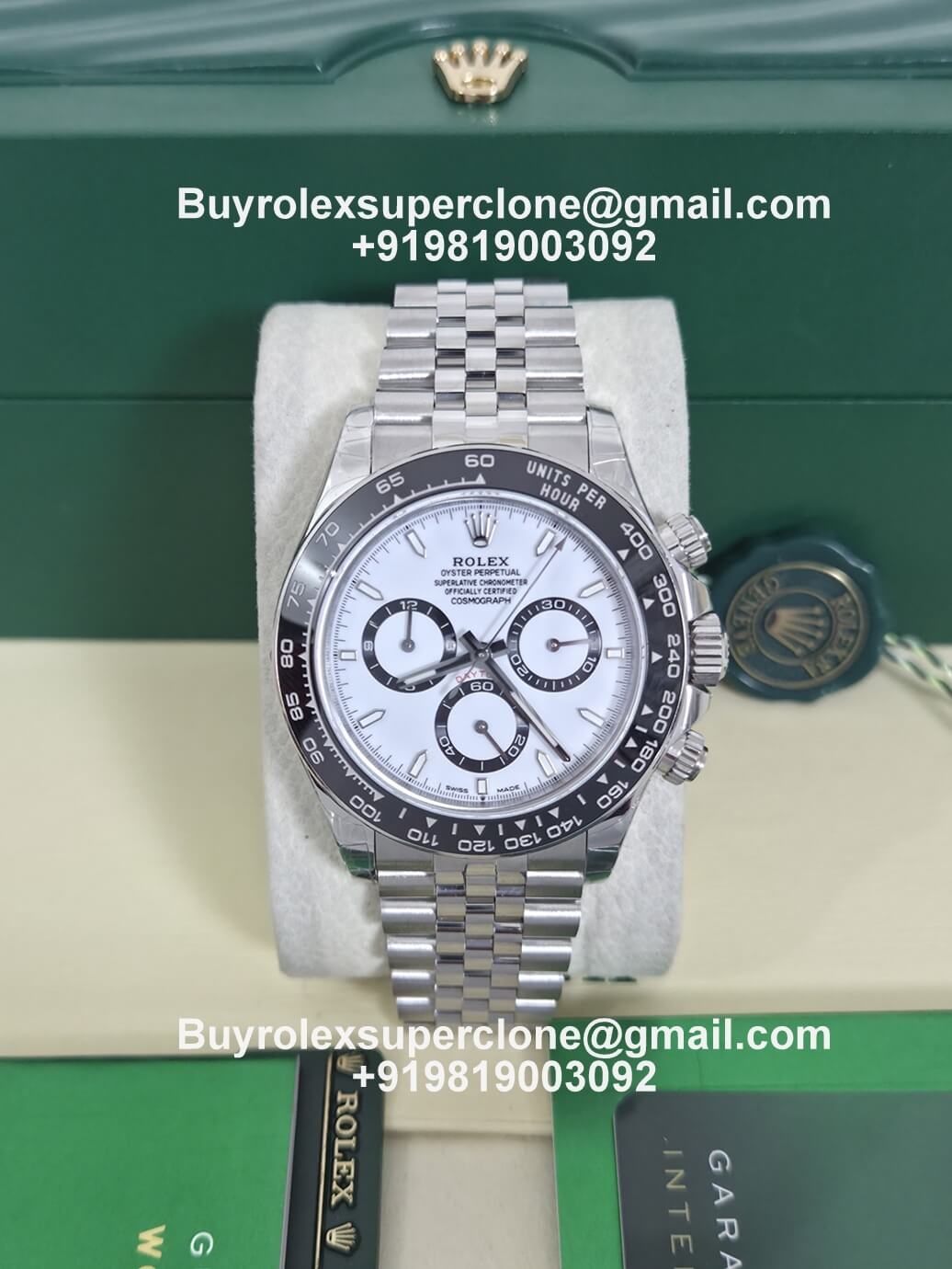 custom made Rolex Daytona Panda jubilee bracelet