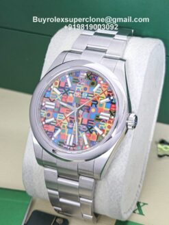 Rolex op multicoloured dial super clone watch