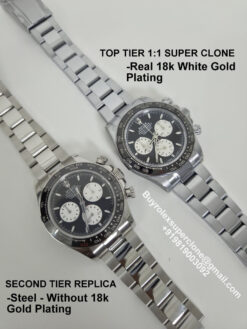 top tier super clone Rolex Daytona vs second tier replica